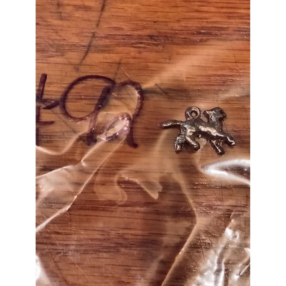 cat charm pendant kitten animal Silver vintage 925